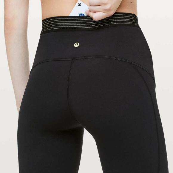 **SOLD** Lululemon Principal Dancer Golden tights - Picture 3 of 10